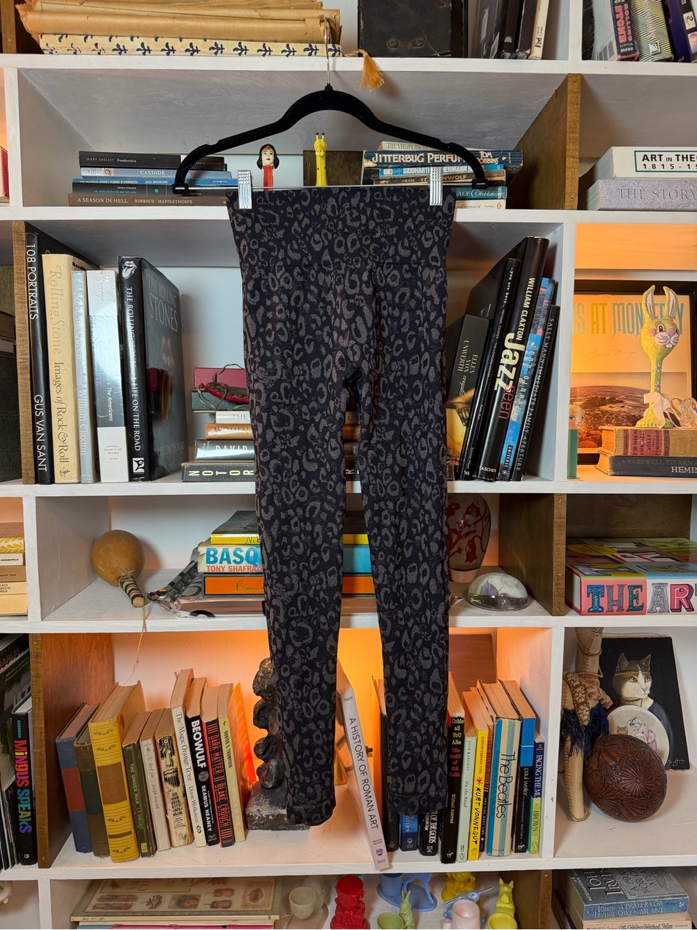 Black Leopard Print Leggings